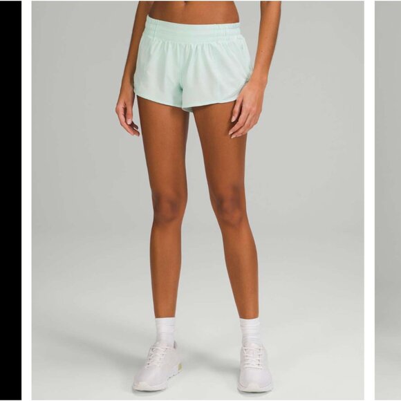 Lululemon Hotty Hot Low-Rise Lined Short 2.5" - Delicate Mint - Picture 3 of 7
